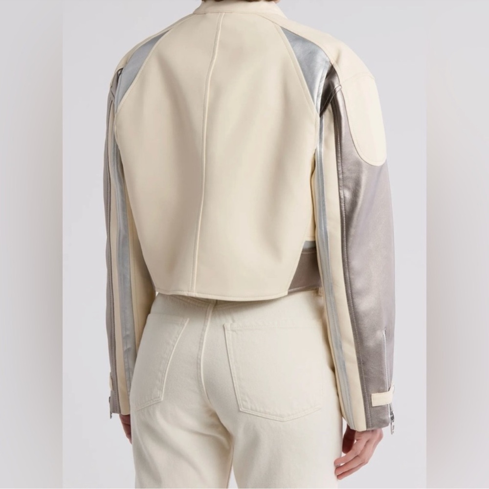 Blank NYC Metallic Silver and Cream Jacket (NWT) - Picture 7 of 7
